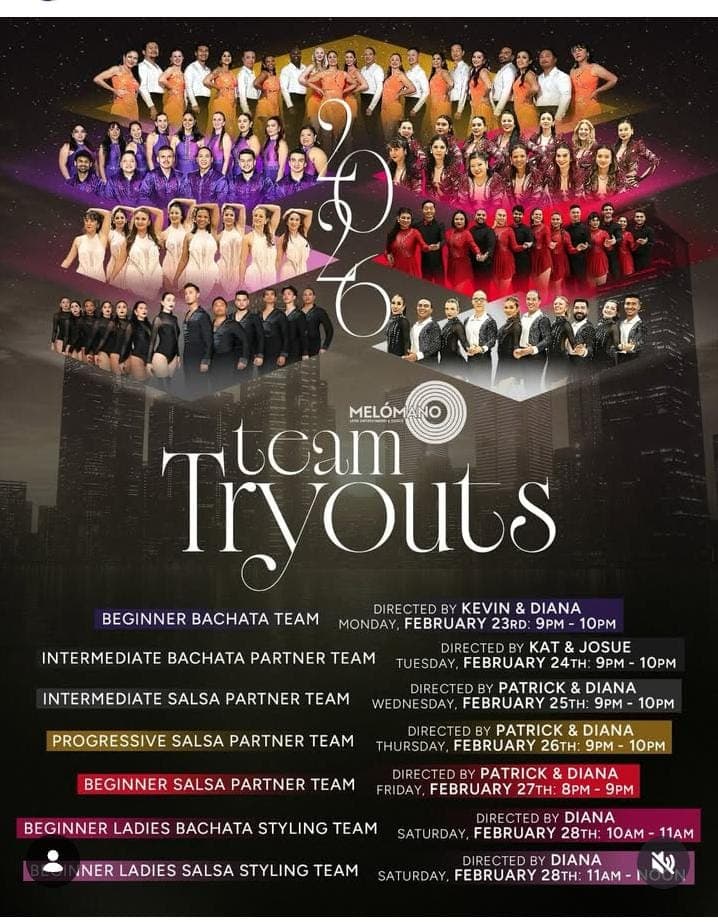 Team Tryouts - Beginner Bachata Partner Team
